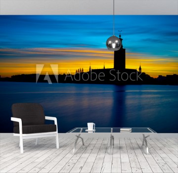 Picture of City Hall Stockholm Sunset